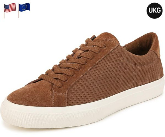 빈스 남성 풀턴 스니커즈 엘름 우드 브라운 스웨이드