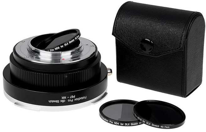 Fotodiox DLX 스트레치 렌즈 어댑터 - 펜탁스 6x7 (P67 PK67) 마운트 SLR 렌즈와 니콘 F D/SLR 카메라와 호환 매크로 포커싱 헬리코이드 및 마그네틱