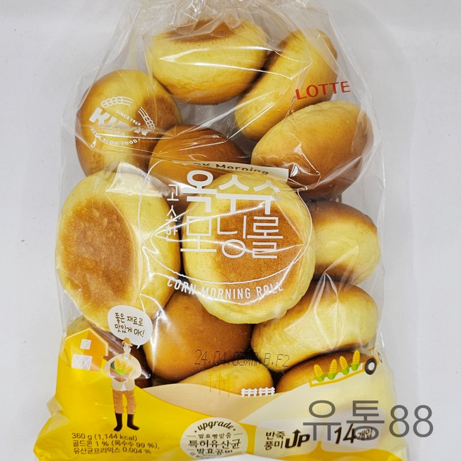 롯데제과 기린 고소한 옥수수 모닝롤(14입), 360g, 1개