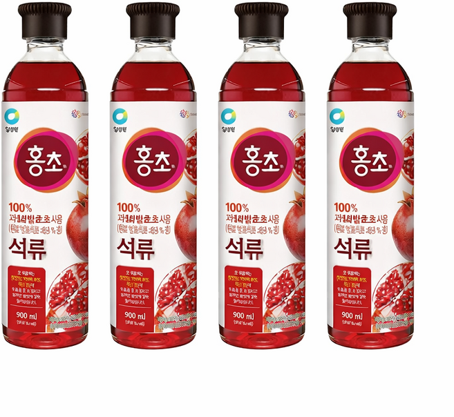 [청정원] 홍초 석류, 900ml, 4개