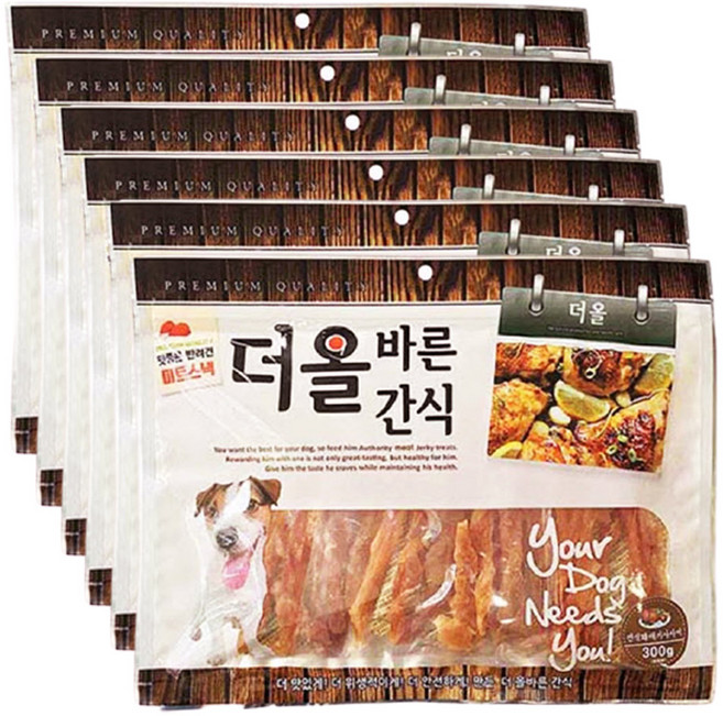 메가펫 더올바른 강아지간식, 6개, 300g, 건식꽈배기