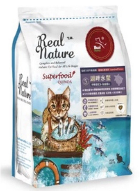 瑞威 Real Nature 5號 湖畔水鱉 貓糧 2kg 4kg, 1個, 貓咪5號湖畔水鱉