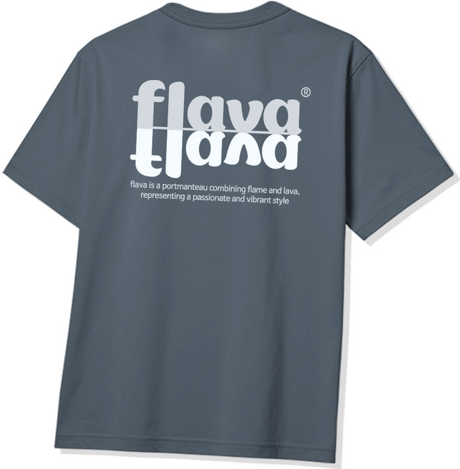 플라바 리플렉션BACK 남녀공용 반팔 티셔츠 남자 남성 면티 빅사이즈 반팔