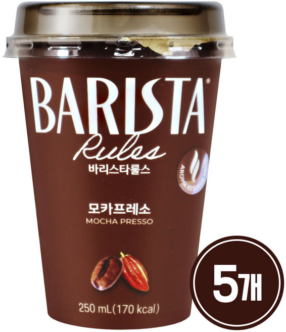 매일유업 바리스타 모카프레소 250ml, 5개