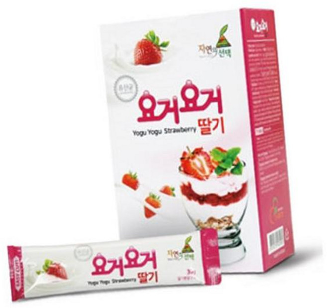 요거요거딸기 30g x 10포 마밀 마죽 누룽지 호박 블루베리 건강분말 미숫가루 선물세트 인삼 홍삼, 1개