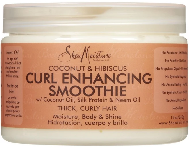Shea Moisture 코코넛 & 히비스커스 컬 인헨싱 스무디, 340g, 1개 - 쿠팡