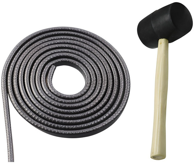 아리코 자동차 가드 실외 몰딩 스트랩 블랙 + 고무망치 세트, 도어