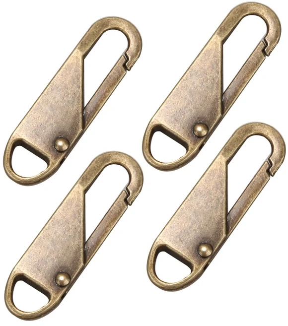지퍼 수리 배낭 2 4 1 여행 키트 슬라이더 깨진 10Pcs 텐트 5 지퍼에 대 가방 한 교체 인스턴트 버클, bronze 4pcs, 3..7cm