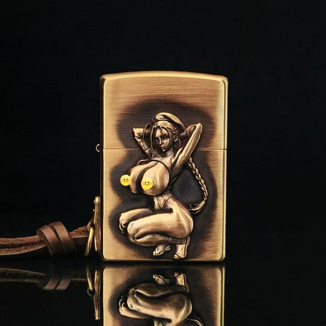 ZIPPO 지포 귀여운 섹시걸 방풍 오일라이터 수집용 선물용, 1개