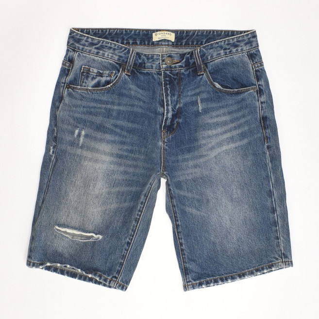 지오다노 인디고 면 빈티지워싱 데님 청반바지 31 남성 MPJ1127 자바구제창고