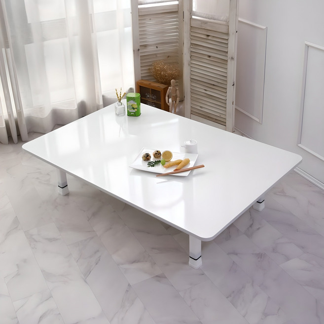 린이만물상 접이식 밥상 1200X800 6인용상 6인용밥상 5단 높이조절 집들이상 큰상 박세리밥상 마블밥상 대리석 화이트 블랙 제사상 교자상 10인용 8인용 식탁, 화이트펄(유광)