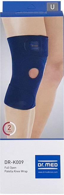 닥터메드 의료용 무릎 보호대 DR-k009 헬스 등산 축구 농구 러닝 관절염 십자인대 슬개골, 1개