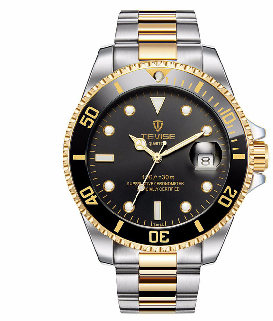 리볼루션 방수 메탈 쿼츠 시계 야광 데일리 남성 패션 캐쥬얼 정장