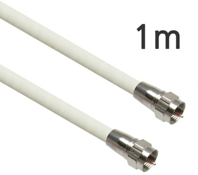 국산 5C TV 안테나 동축케이블(화이트) 1M CM-RF5201, 1개