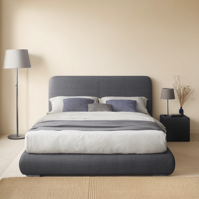 보루네오 엘리브 바운스 퀸침대_매트리스포함 sy559-1, 그레이