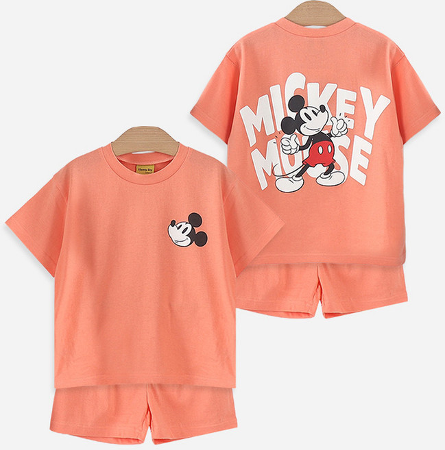 디즈니 여름 아동용 따봉미키 반팔 상하복 상하세트
