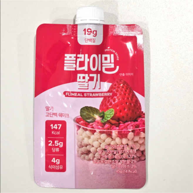 단백질 쉐이크 45g 3팩 딸기플라이밀, 1세트