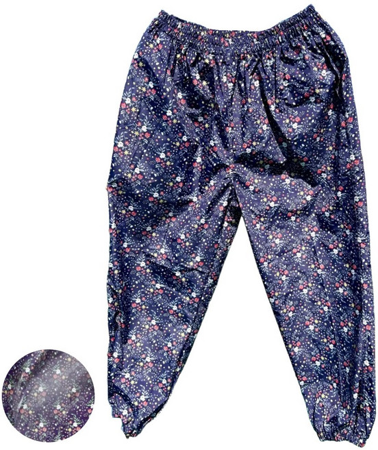 옥이딸 방수 몸빼 바지 촌캉스 꽃무늬 작업 바지 빅사이즈 일바지