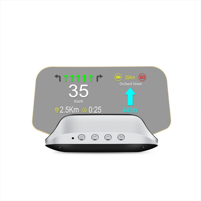 호환 2023 OBD2 헤드업 디스플레이 C3/Plus GPS 네비게이션 디지털 속도계 유리 프로젝션 온보드 컴퓨터 다, 02 C3 Navigation, 1개