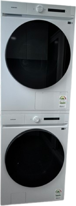 삼성전자 비스포크 그랑데 AI 세탁기 WF24CB8650BW + 건조기 DV17CB6600BW 24kg + 17kg 직렬설치키트 방문설치, WF24CB8650BW7N, 화이트