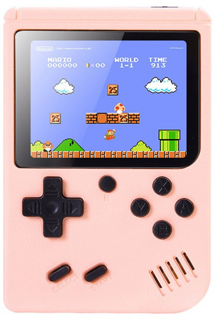 MMQ K18 마카롱 포켓 레트로 게임기, 핑크