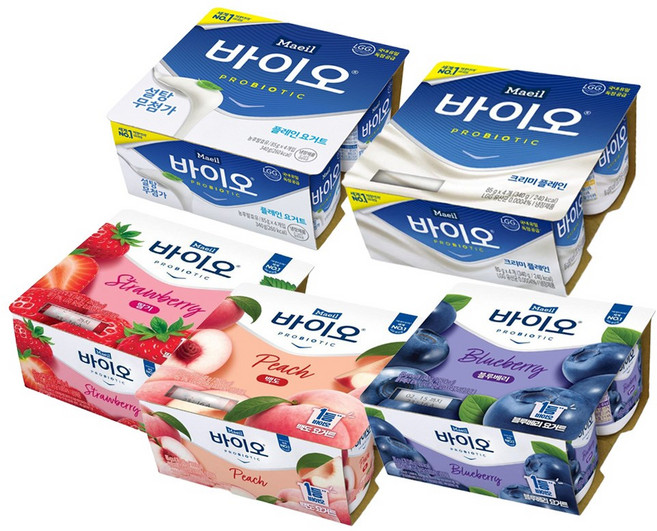 매일 바이오 85g 혼합 20개 냉장무/배/플레인4+크리미4+백도4+딸기4개+블루베리4개/우리집 영양간식