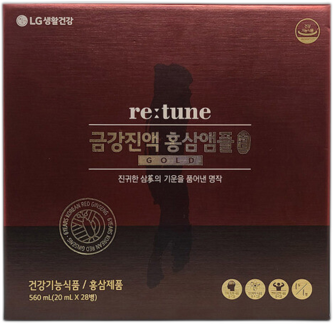 리튠 금강진액 홍삼앰플 골드 ( ), 28개, 20ml, 1정