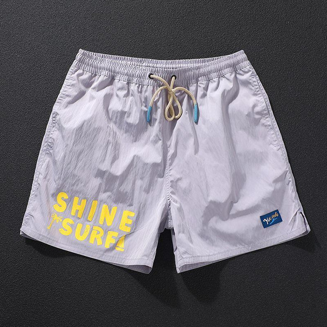 男士沙灘褲 防水速乾 寬鬆時尚休閒褲, 紫羅蘭,L