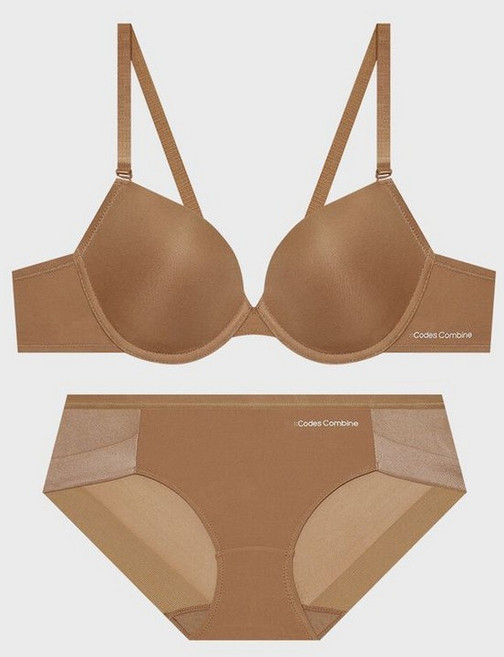 코데즈컴바인 이너웨어 SET 에센셜 에어로쿨 브라팬티세트_브라운 279049