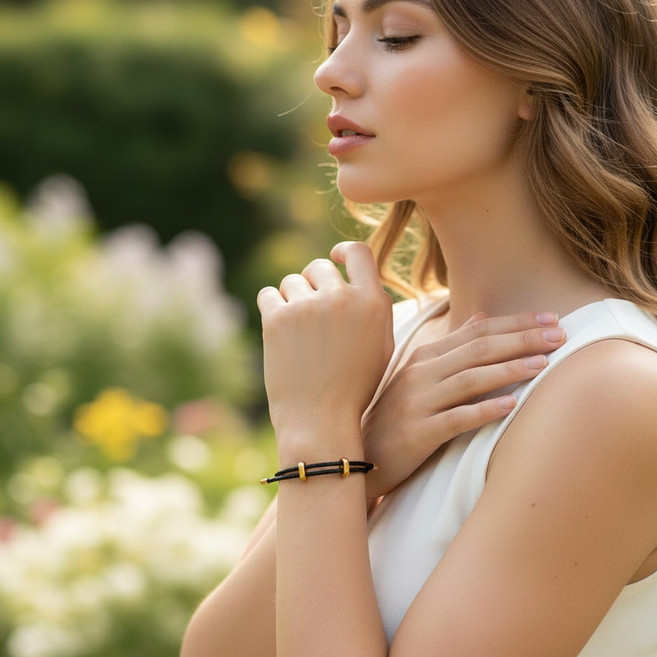 [18K 금도금] 미국 아마존 스테디셀러 르포렘 가죽 팔찌 여성용 써지컬 스테인리스 스틸 길이조절 미니멀 보헤미안 꼬임 팔찌 여자 친구 생일 선물 기념일 추천 by Leporem