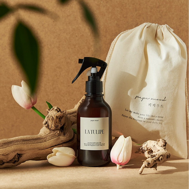 페페무드 룸 스프레이 200ml (린넨 파우치 서비스) 퍼퓸 냄새 제거 음식 집안 고기, 화이트 머스크, 1개