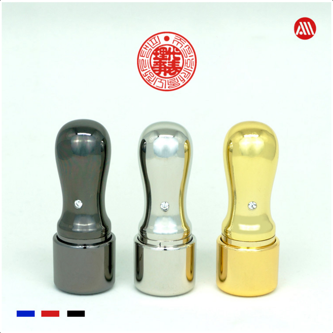 6푼 18mm - 크롬 만년도장 - 법인도장 개인 회사도장 만년인, 실버, 3대표이사(한문)+고인체