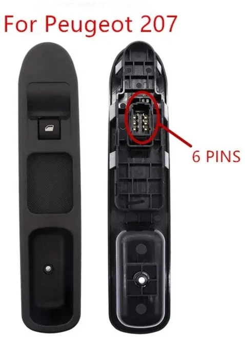 LH 드라이버 전면 전기 제어 전원 마스터 창 스위치 6554QC For Peugeot 207 Stufenheck 2007-2014 Citroen, [01] Passenger Side, 1개