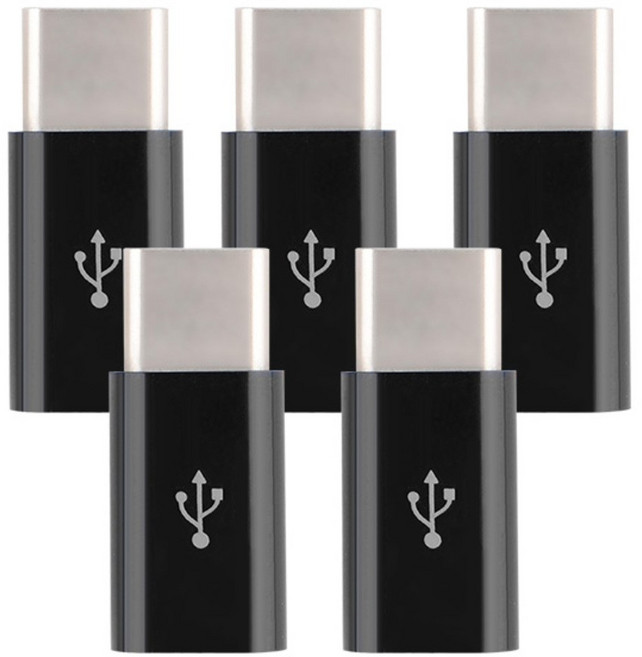 칼론 USB C타입 변환젠더, ET-G5G(블랙), 5개, 23mm