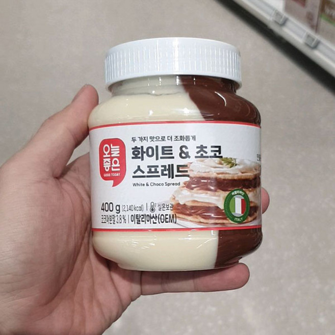 오늘좋은 화이트 앤 초코 스프레드, 1개, 400g