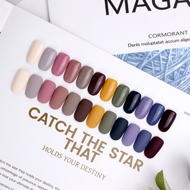 젤로젤로 네일 폴리쉬 매니큐어 가을 컬러젤 톤앤톤 12종 세트, 톤앤톤 컬러젤 12종 세트, 1개