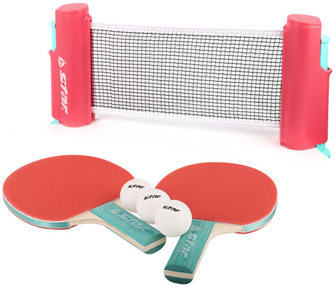 스타 미니탁구세트 휴대용 탁구지주게임 다용도 테이블설치 캠핑놀이, 1개