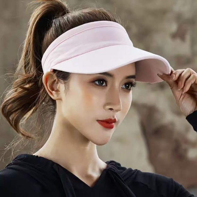 히트앤씨 4118 여성 골프 썬캡 여성모자 아웃도어 면 밴딩