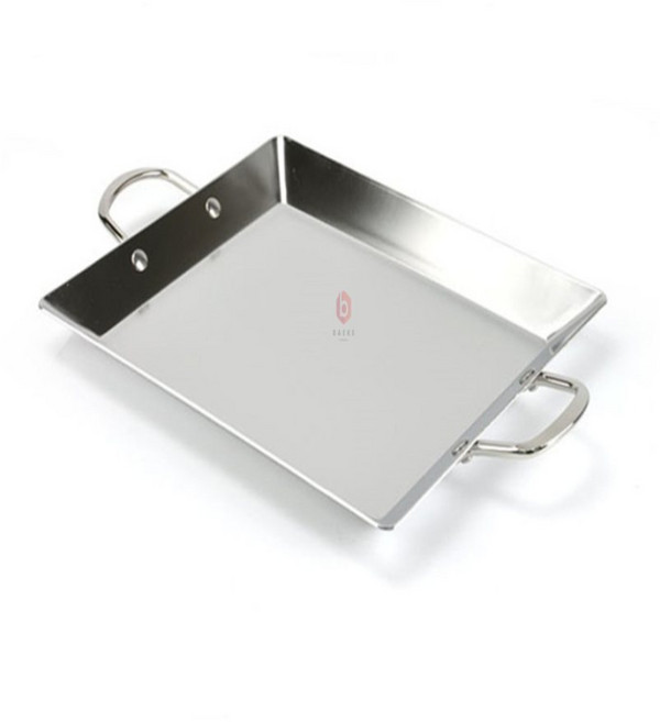 인덕션 스텐 통삼중 사각 볶음팬 소소 이안무역 볶음판 네모후라이팬