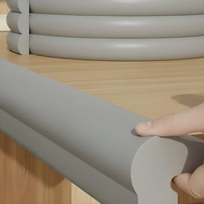 펄빈 말랑말랑 두꺼운 모서리 보호 쿠션 2m, 그레이