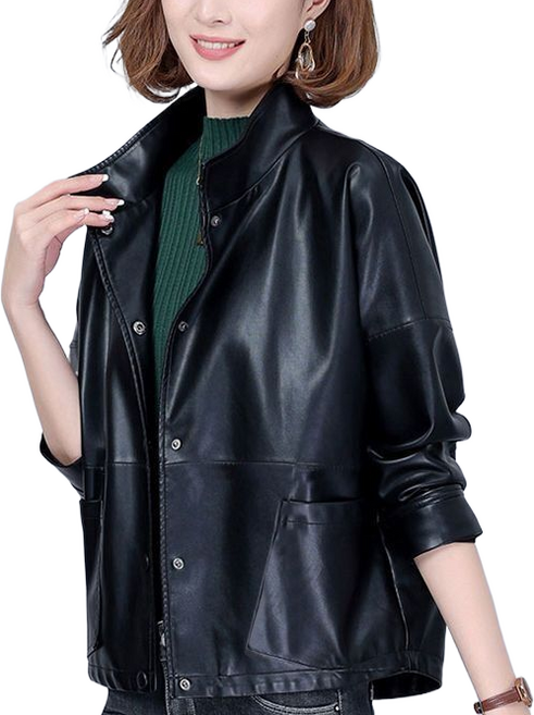 여성용 데일리 캐주얼 PU 레더 가죽 자켓 Women's Jacket