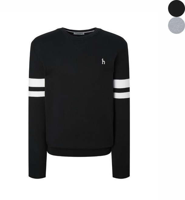 헤지스 남성 울 혼방 니트 의류 상의 겨울 컬러배색 40대 50대