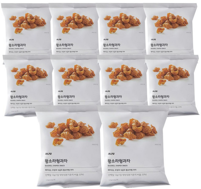 식감까지 맛있는 추억의 왕소라형과자, 120g, 10개