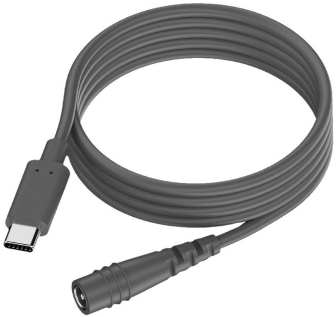 PD100W USB 유형 C - DC5521 5.5x2.1mm 암 커넥터 케이블 고속 충전, 3m, 1개
