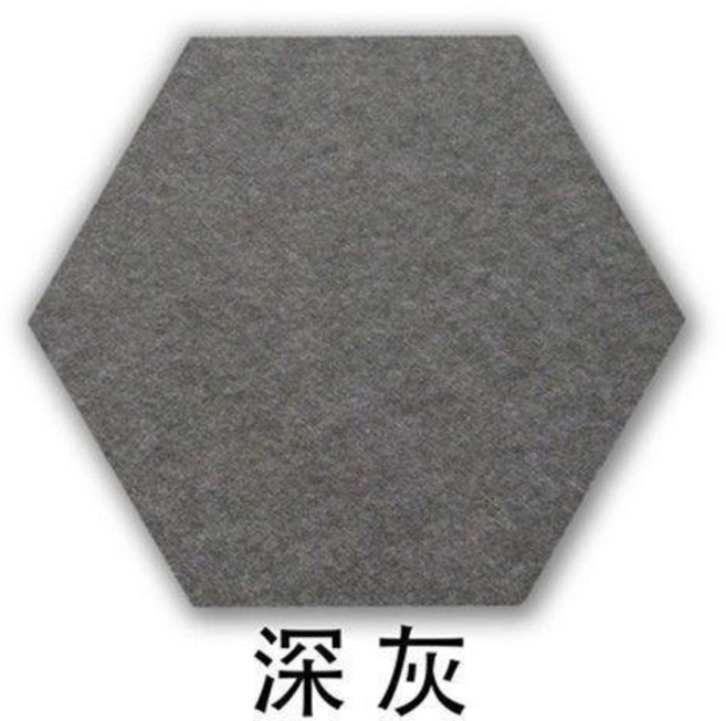 good 六邊形毛氈牆貼軟木板照片牆作品展示板室內辦公室裝飾留言板, 深灰 5片裝, 1個
