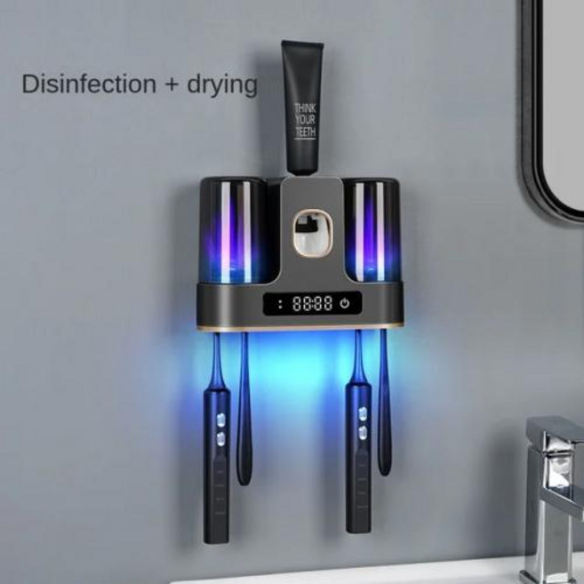 자외선 칫솔 살균기 전기 치아 컵 살균 건조 치약 보관 선반 고급 벽걸이, 5) Sterilize  AU, 5)Sterilize