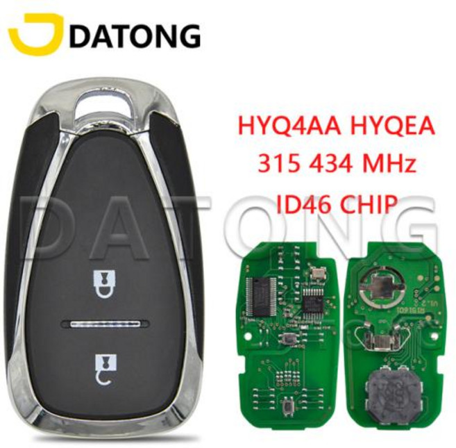 스마트키 Datong자동차 원격 제어 스마트 키 쉐보레 카마로 이퀴녹스 크루즈 말리부 스파크 ID46 315434 Mhz 키리스 엔트리, 11) HYQ4EA 434MHz - 2 BT, 1개