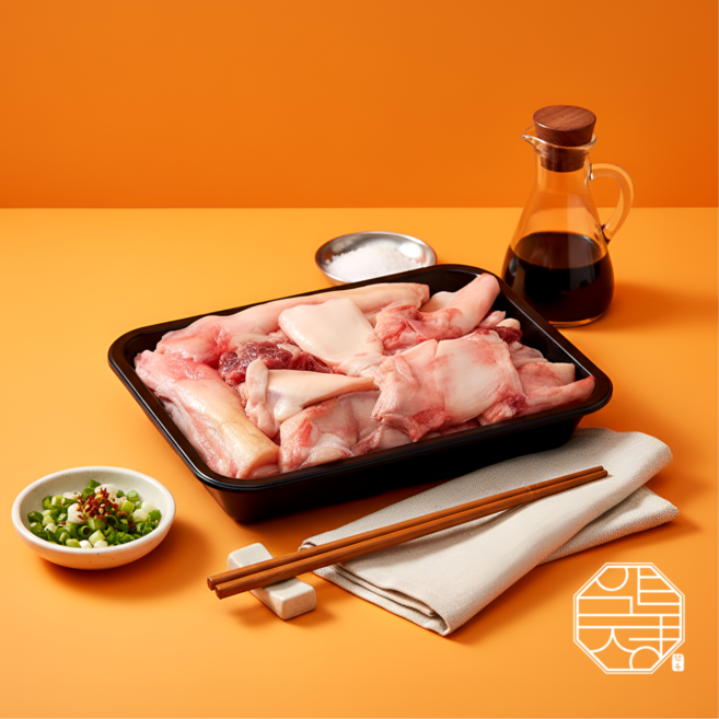 [압구정한우] 한우 도가니스지 500g 냉동 1++ 투뿔 몸보신 보신용 곰탕 찜 수육용 소 힘줄 보양식, 1개, 스지 500gx3