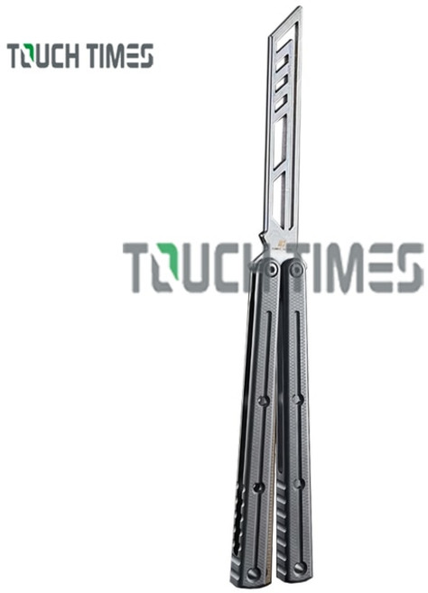 연습용 발리송 ARMED SHARK 티타늄 크라켄 V3 클론 발리송 트레이너 나비 나이프 TC4 핸들 부싱 시스템, 01 Titanium Gray