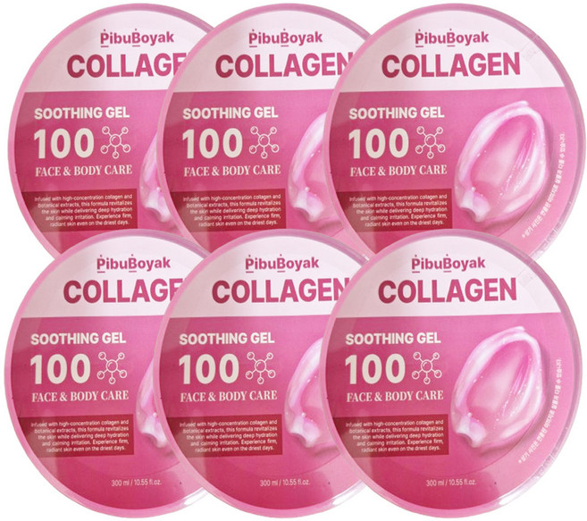 피부보약 콜라겐 수딩젤 보습 진정 수분 크림, 6개, 300ml